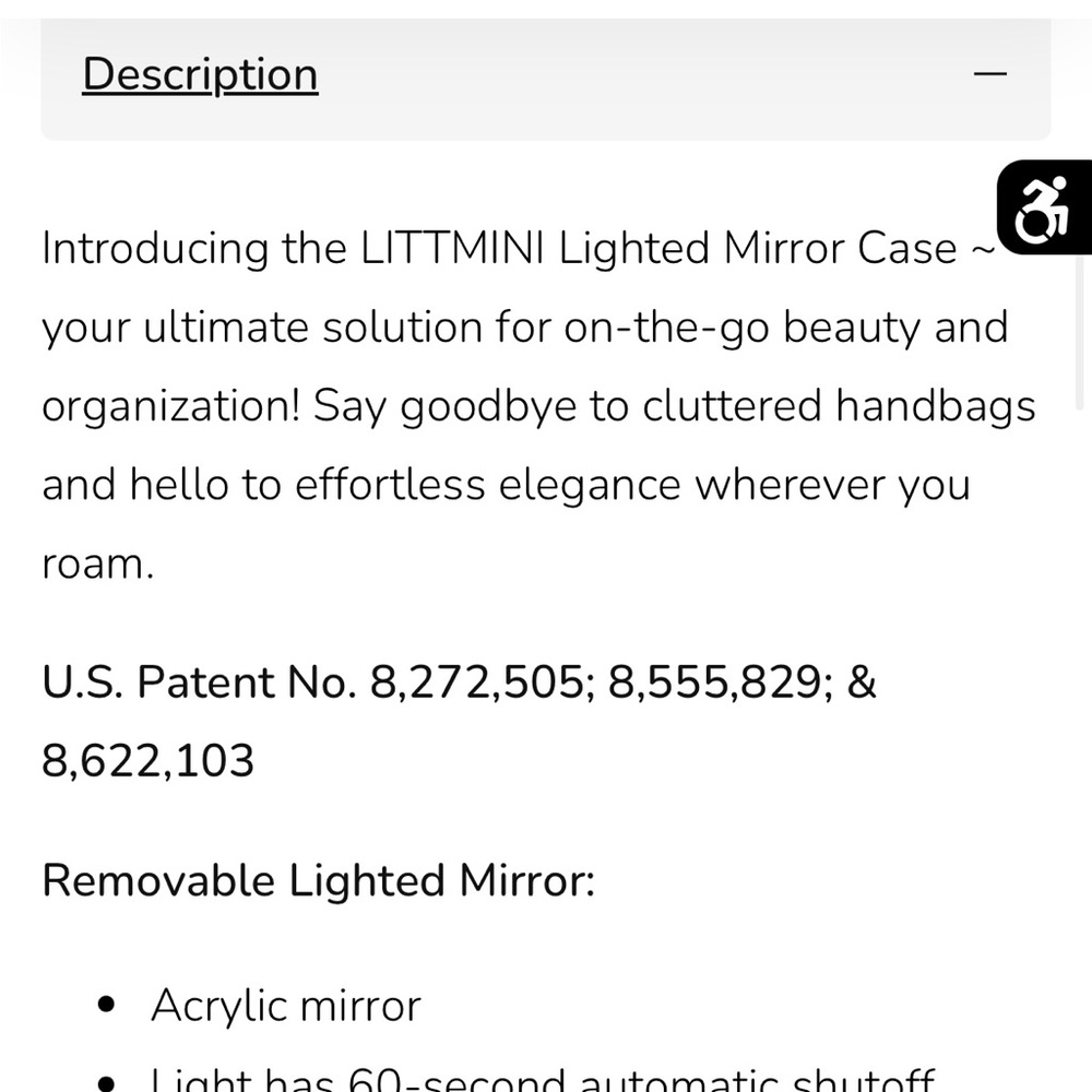 PurseN Litt Mini lighted organizer case. Latte. NWT - Picture 5 of 6